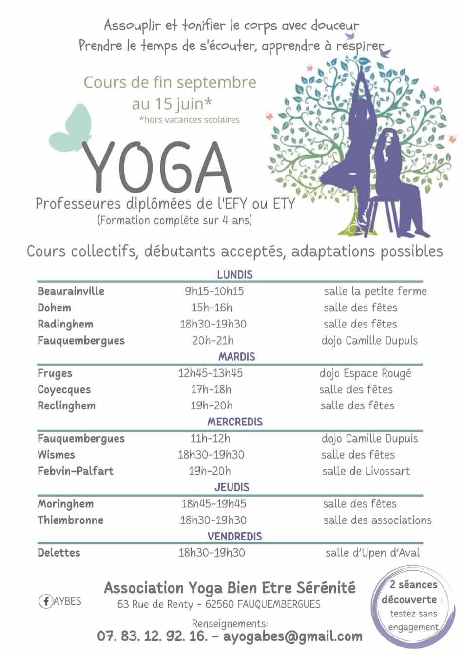 Flyer yoga 2024 2025